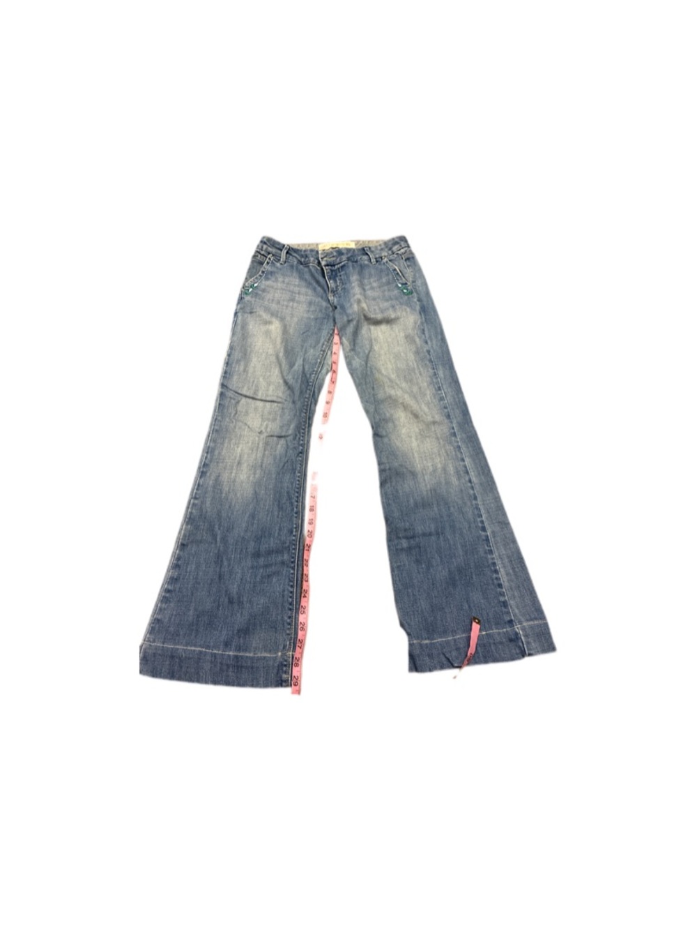 Joe's Jeans Distressed Wide-Leg Denim with Pink Drawstring